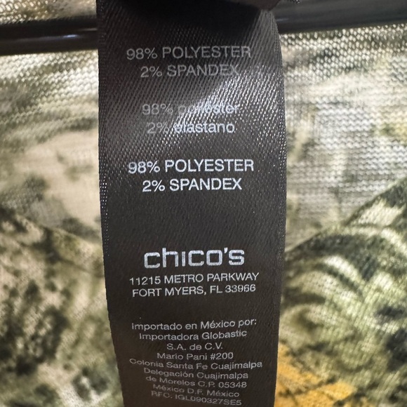 Chico’s Travelers Floral Pullover Cape Size Large / XL - Picture 4 of 5